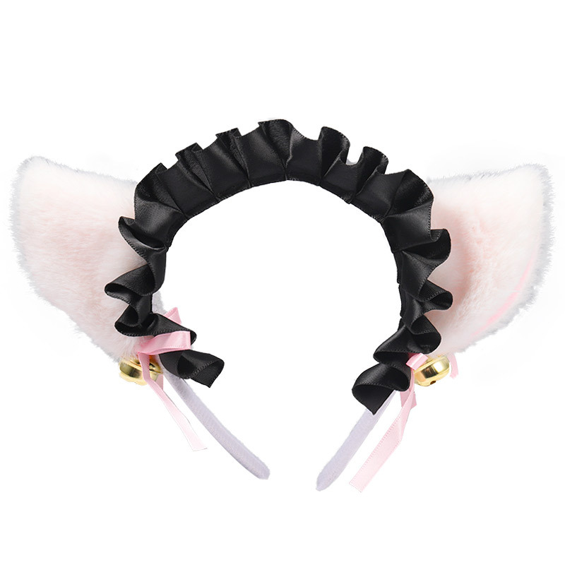 Amazon transfronteriza orejas de gato campana diadema Cos gato Niña Accesorios para el cabello accesorios de Navidad de Halloween tocado Accesorios