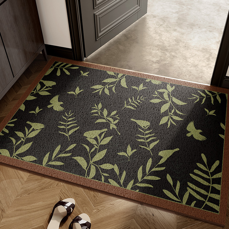 Door High-End Feel Dirt-Removing Silk Loop Foot Mat Entrance Hall Carpet Dirt-Resistant Non-Slip Customizable_voghion.com
