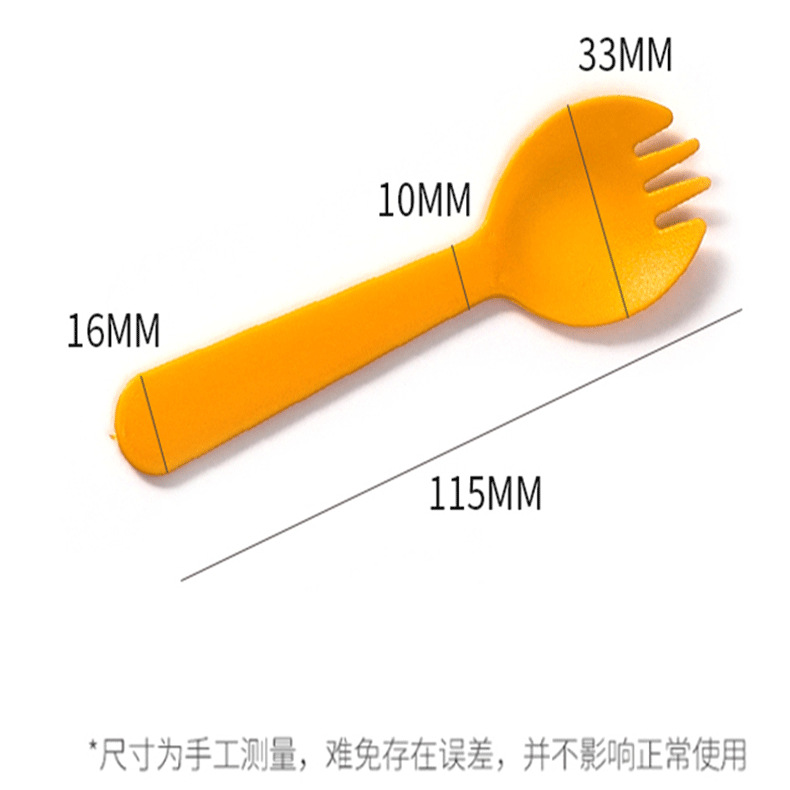 Pastel de postre tenedor cuchara desechable espesado plástico para llevar vajilla cuchara tenedor yogur helado cuchara de fruta