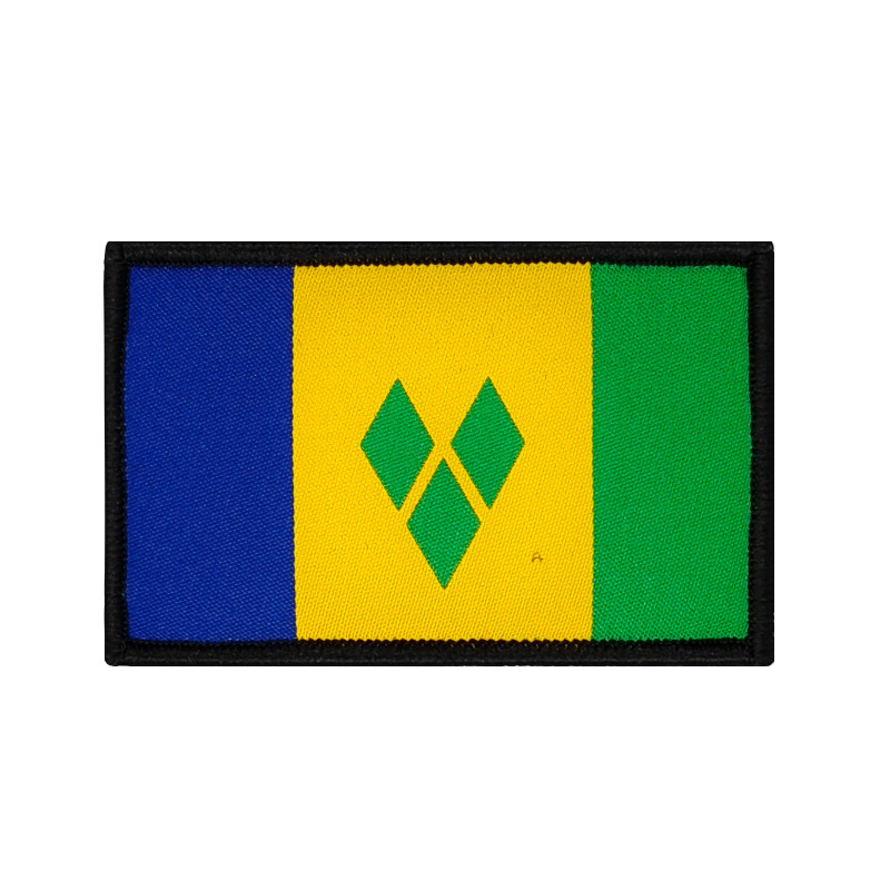 Bandera tejida Velcro sello bandera parche ropa mochila accesorios pegatinas de tela en stock suministro