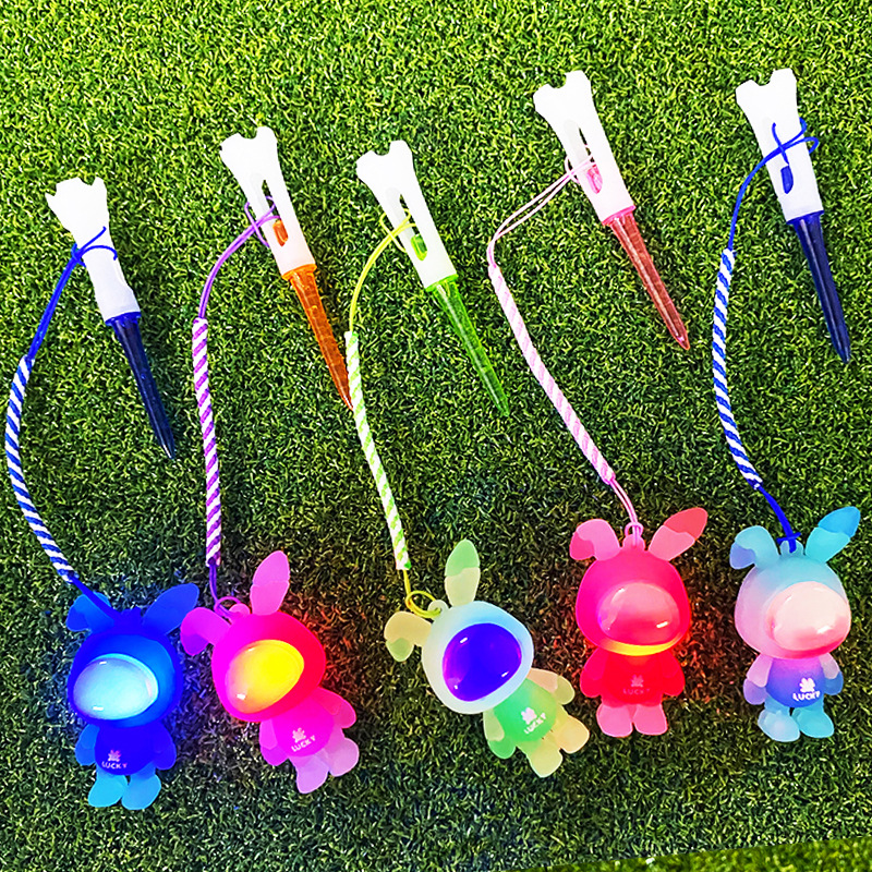 Golf Tee cute cartoon ornament LED shiny ball nails with rope and…