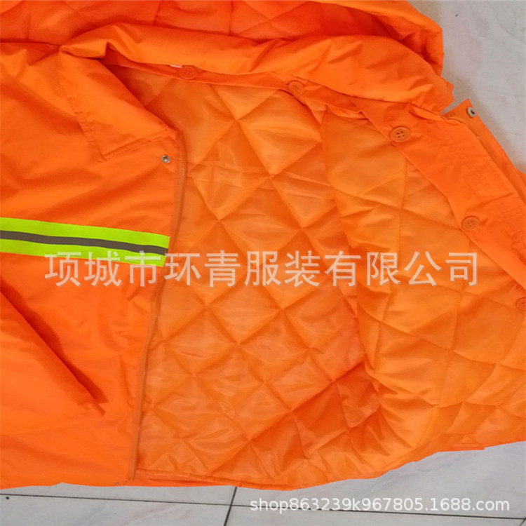 Sanitation Cotton-Padded Jacket, Polyester Card, Windproof and Waterproof Orange Reflective Raincoat, Road Clothing, Garden Work Clothes, Road Construction Vest Sanitation Cotton-Padded Jacket, Polyester Card, Windproof and Waterproof Orange Reflective Raincoat, Road Clothing, Garden Work Clothes, Road Construction Vest
