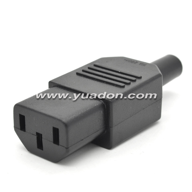 yuadon翼德IEC14电源插头 IEC13接线插头 C13品字对接组装电源插