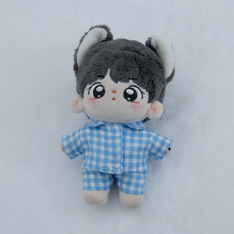 10cm20cm muñeca ropa camisa a cuadros pijamas traje 15cm muñeca de juguete muñeca de algodón ropa de la muñeca