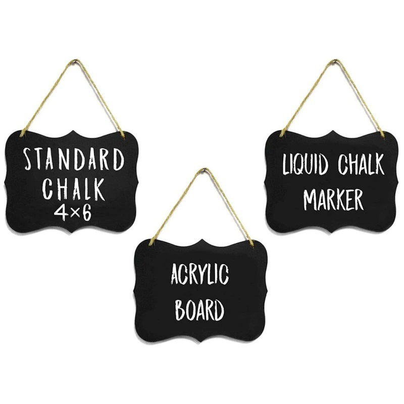 Черная акриловая пустая настольная доска для дома, креативная подвесная доска для сообщений, дверной знак