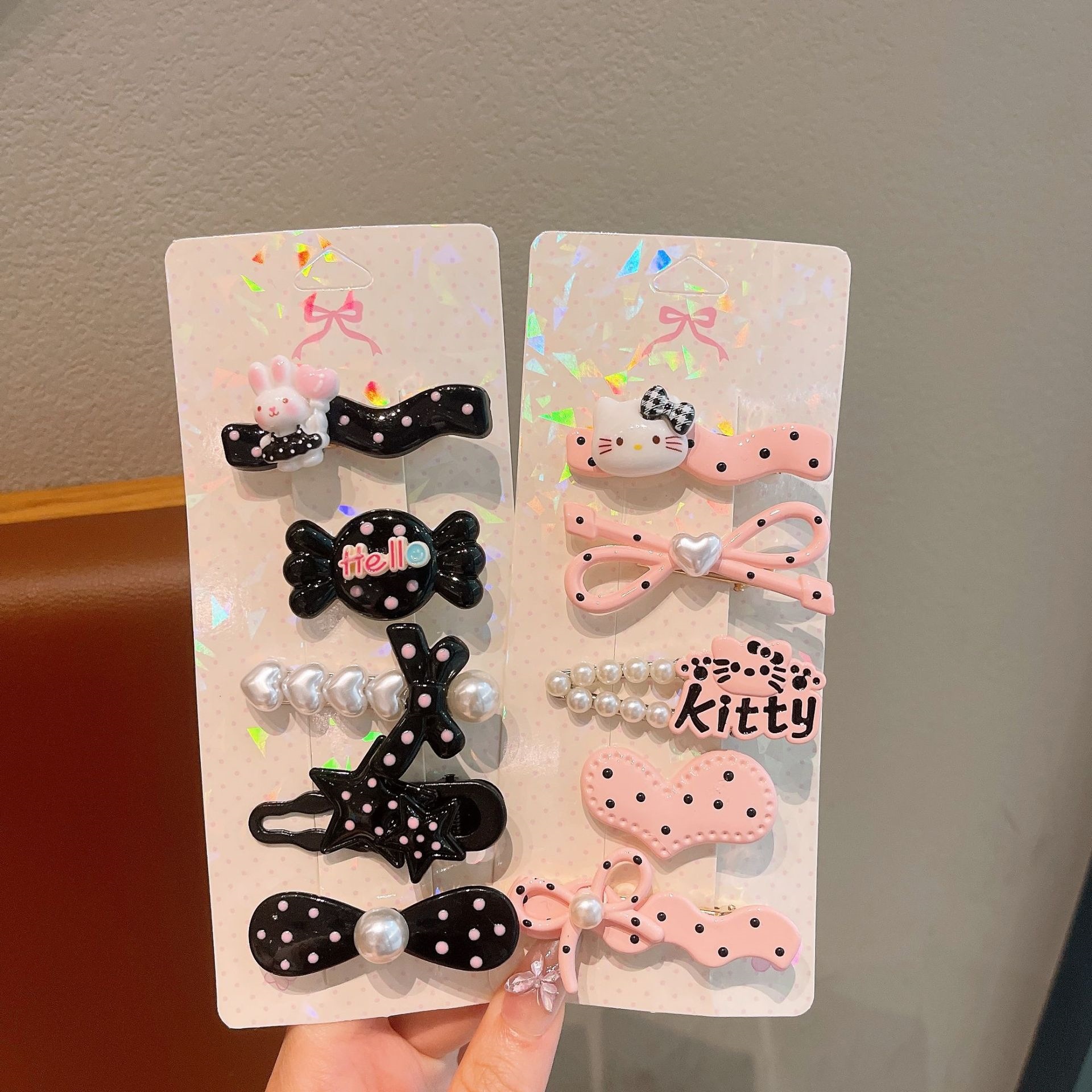 Nuevo estilo coreano arco clip para el cabello adorable niña KT toque de cabello para niños no lastimar el cabello frises clip para la boca