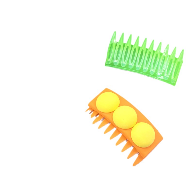 Cinco piezas de serie de colores ~ Internet celebridad cabello roto artefacto tocado de los niños lindo bebé niña color caramelo fleece peine del pelo