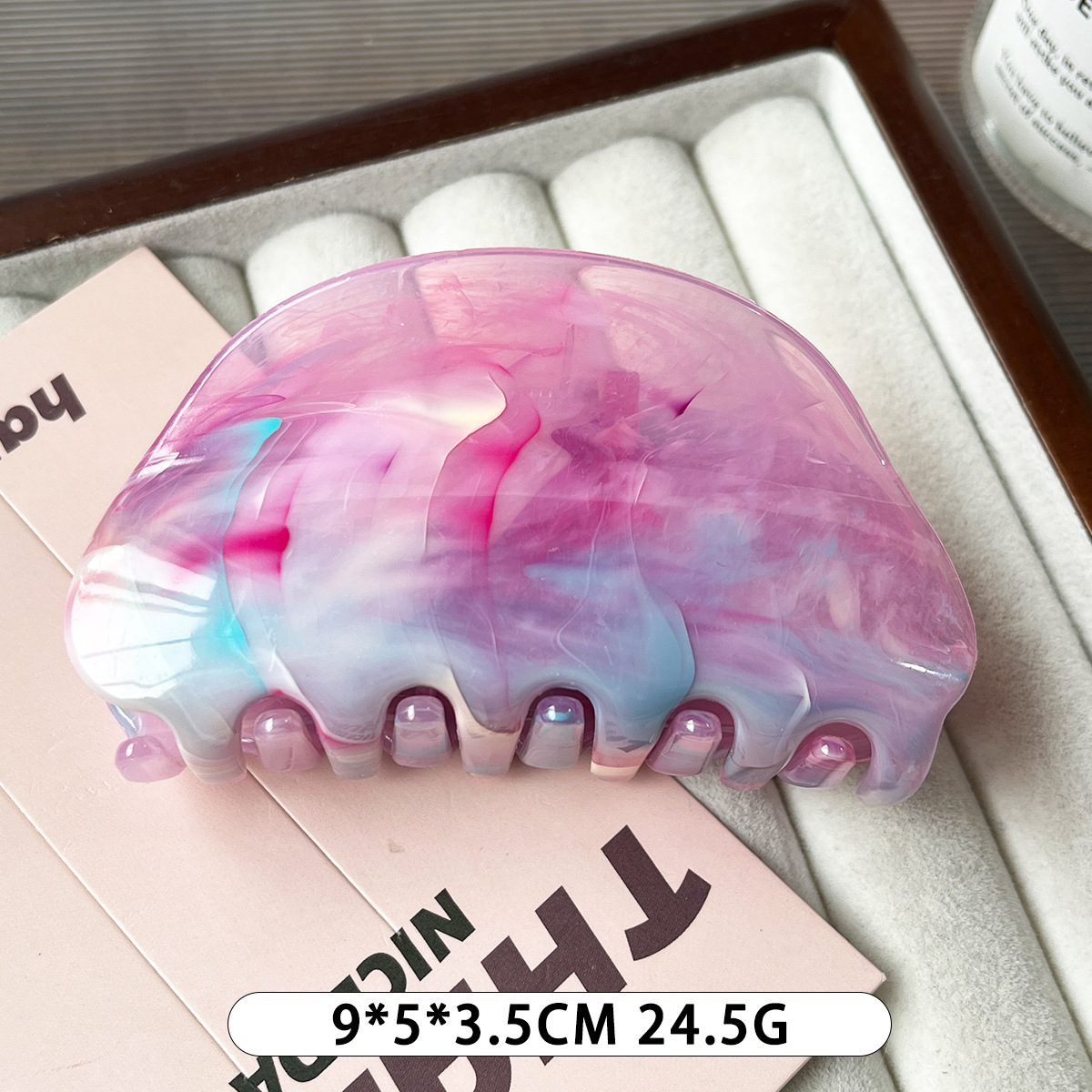 Romántico suave elíptico simple estilo cabello atrapar hermoso diseño de personalidad pequeño tiburón fresco lindo clips mujer