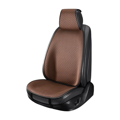 Car seat cushion four seasons: Cool pad - mocha-brown-1-square-cushion-1-backrest