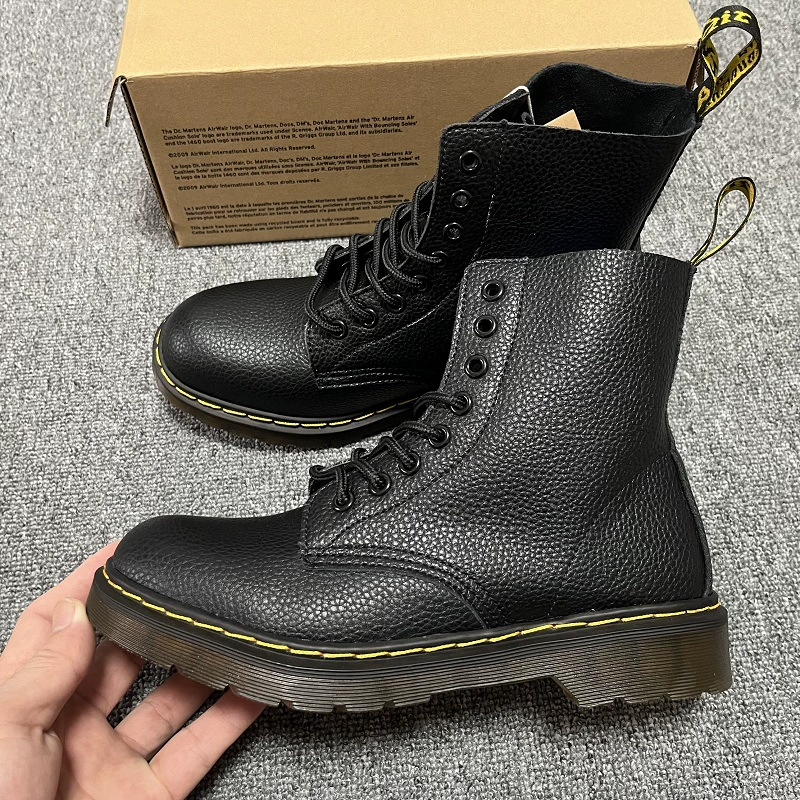 Трансграничная классическая 8 лунок 1460 личи кожа повседневная большая пара высокого размера пара обувь индивидуальная кожа шитая мужская обувь