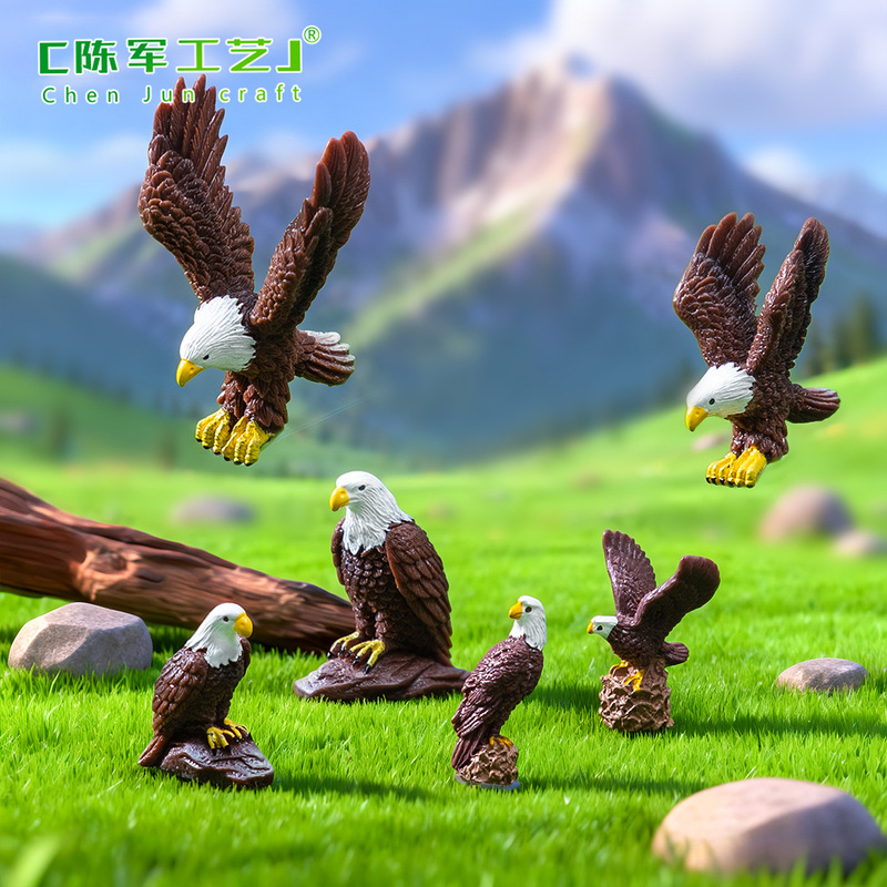 Cross-Border New Product: Realistic Resin Crafts of White-Headed Eagles, DIY Garden Decorations, Small Desktop Ornaments Cross-Border New Product: Realistic Resin Crafts of White-Headed Eagles, DIY Garden Decorations, Small Desktop Ornaments