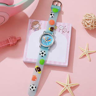 Cute Football Cartoon Dreamy and Interesting Life, Caring and Fun Sports Style Student Watch