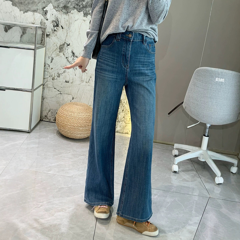 The ultimate pair of pants! Leg-slimming, four-way stretch, slightly flared jeans, wide-leg long pants, high-waisted women's pants for autumn The ultimate pair of pants! Leg-slimming, four-way stretch, slightly flared jeans, wide-leg long pants, high-waisted women's pants for autumn