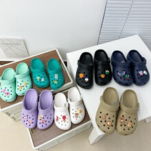 croos卡洛驰洞洞鞋男沙滩鞋户外包头拖鞋女鞋情侣明星款可diy