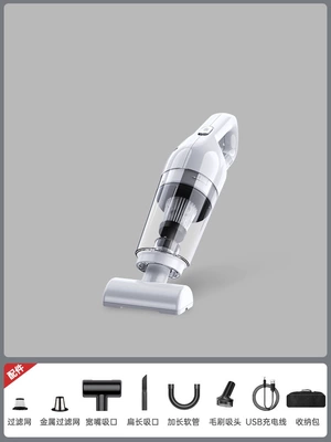 Wireless Car Vacuum Cleaner, Household: Tozsoranlar - 113c-white-top-modelmetal-grillecloth-bag