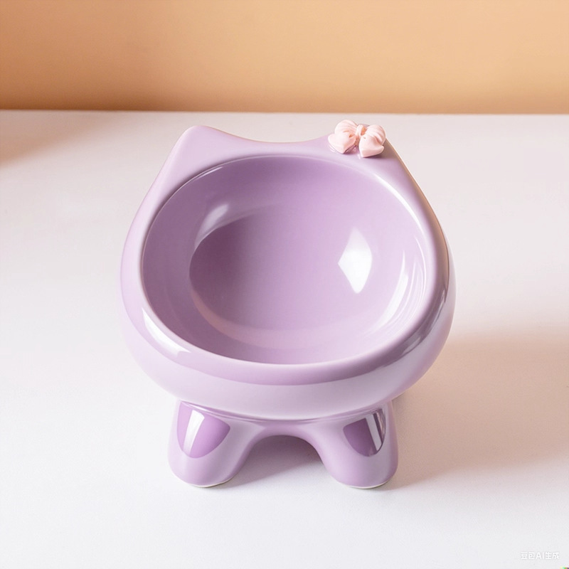 猫碗陶瓷猫咪碗猫饭碗水碗斜口猫粮宠物碗狗碗猫食碗猫盆可爱厂家|undefined