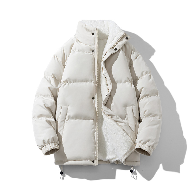 Men's Clothing cotton padded jacket loose casual cotton jacket trendy thickened stand collar cotton jacket_voghion.com