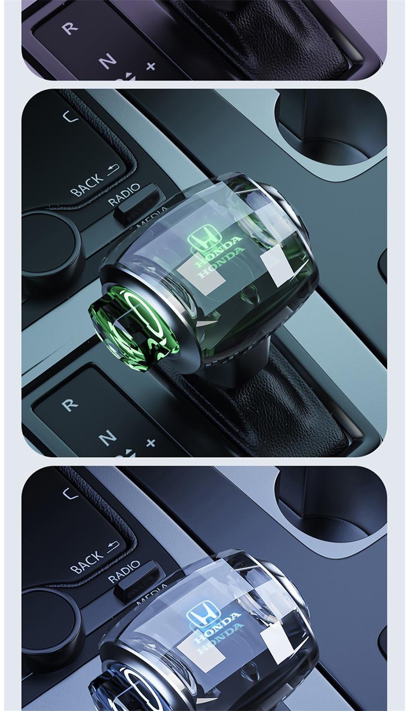 Suitable for Honda Accord Luminous Crystal Gear Shift Knob, Haoying Fit, Lingpai, Crv, Civic Modified Crystal Gear Lever