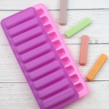 都比 10连硅胶巧克力模具 长条冰格模具 磨牙棒模具 手指模软糖