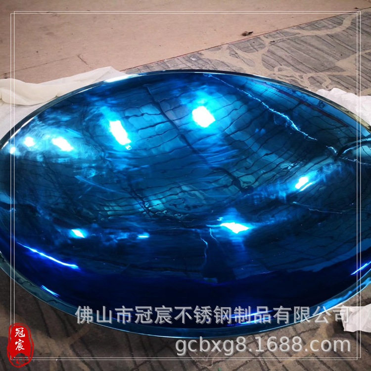 江苏售楼部入口 艺术双曲面镜面不锈钢纽带雕塑实物效果图