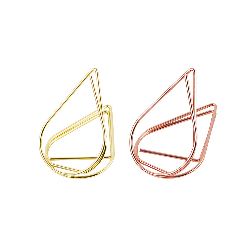 Statton creativo primavera acero gota de agua nota clip de escritorio vertical DIY foto clip simple decoración del hogar adornos