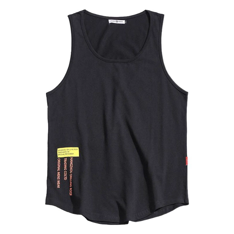 Новая летняя свободная мужская майка больших размеров в японском стиле, оригинальная повседневная спортивная простая модель 2024 года