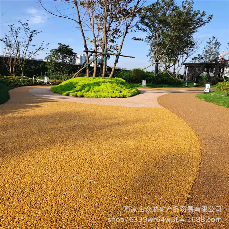 米黄色石子中国黄水洗石胶粘石浅黄色石子深黄色石子黄色砾石