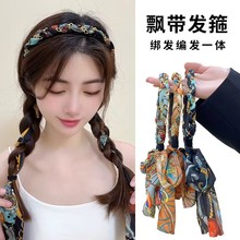 麻花辫发箍2024新款民族风耳环旅游链条穿搭宫廷风发箍复古风森女