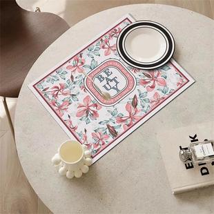 Table Mat Nordic High-end Light Luxury Heat Insulation Mat Anti-hot Western Mat Waterproof and Oil-proof Simple Modern Leather Placemat