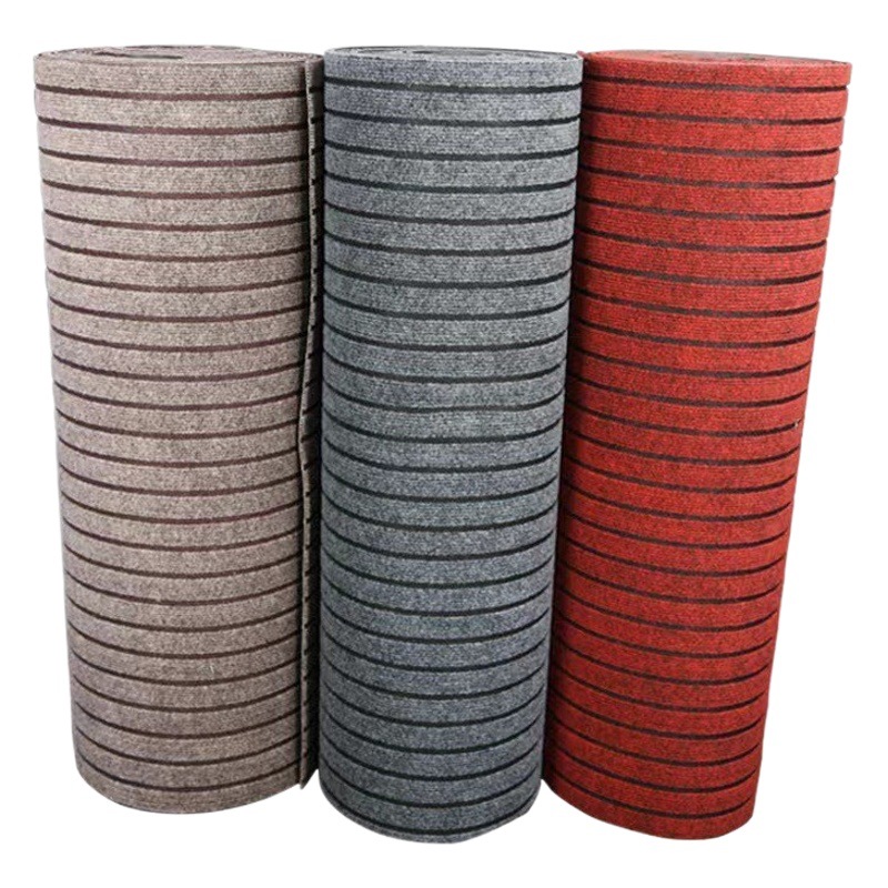 Cocina de drenaje de siete rayas alfombra de piso de corte de costura lavable PVC inferior hogar Baño alfombra de piso