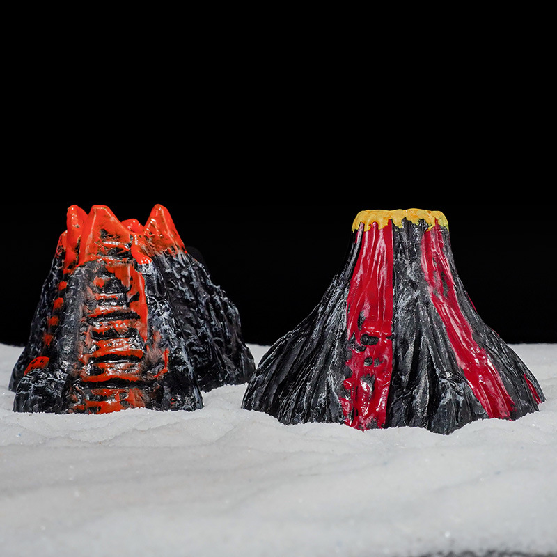 La pecera volcánica de simulación, la decoración del acuario de rocalla de resina, el paisajismo se puede equipar con bombas de oxígeno, decoraciones de artesanías para el hogar