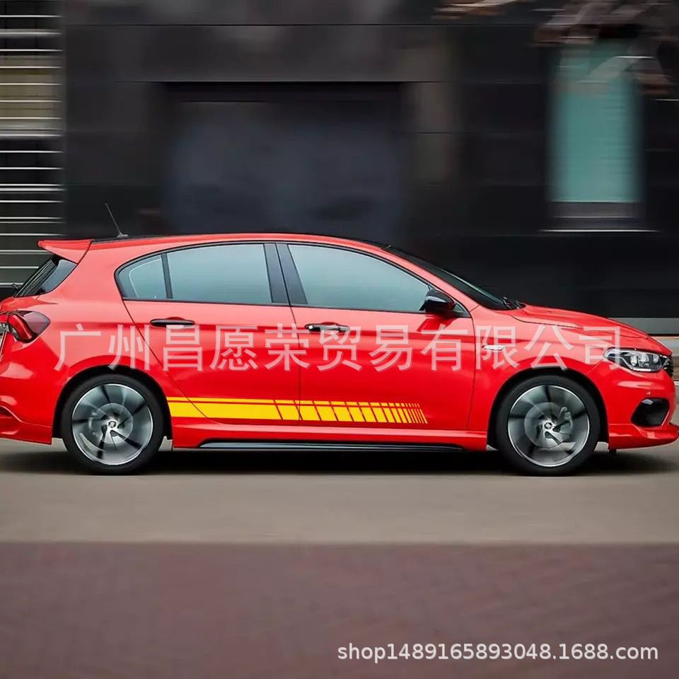 K-244 ventas directas de fábrica pegatinas de coche cuerpo cintura línea decoración pegatinas de coche falda lateral carreras de rayas pegatinas de cuerpo de coche guirnalda