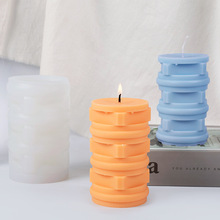 三信 立体柱状香薰蜡烛模具diy圆形方块蜡烛硅胶模具跨境专供