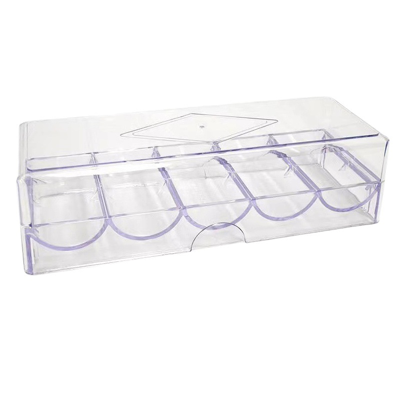 Factory Direct Chip Box storage box chip rack tray mahjong chip 100 pieces PS transparent chip box