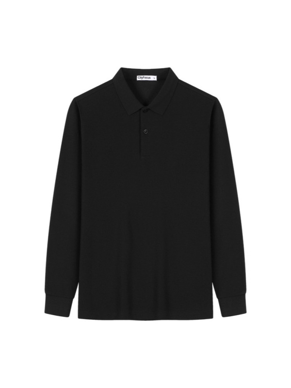 长袖polo衫男女休闲纯色翻领polo衫企业文化商务工作服定制logo|undefined