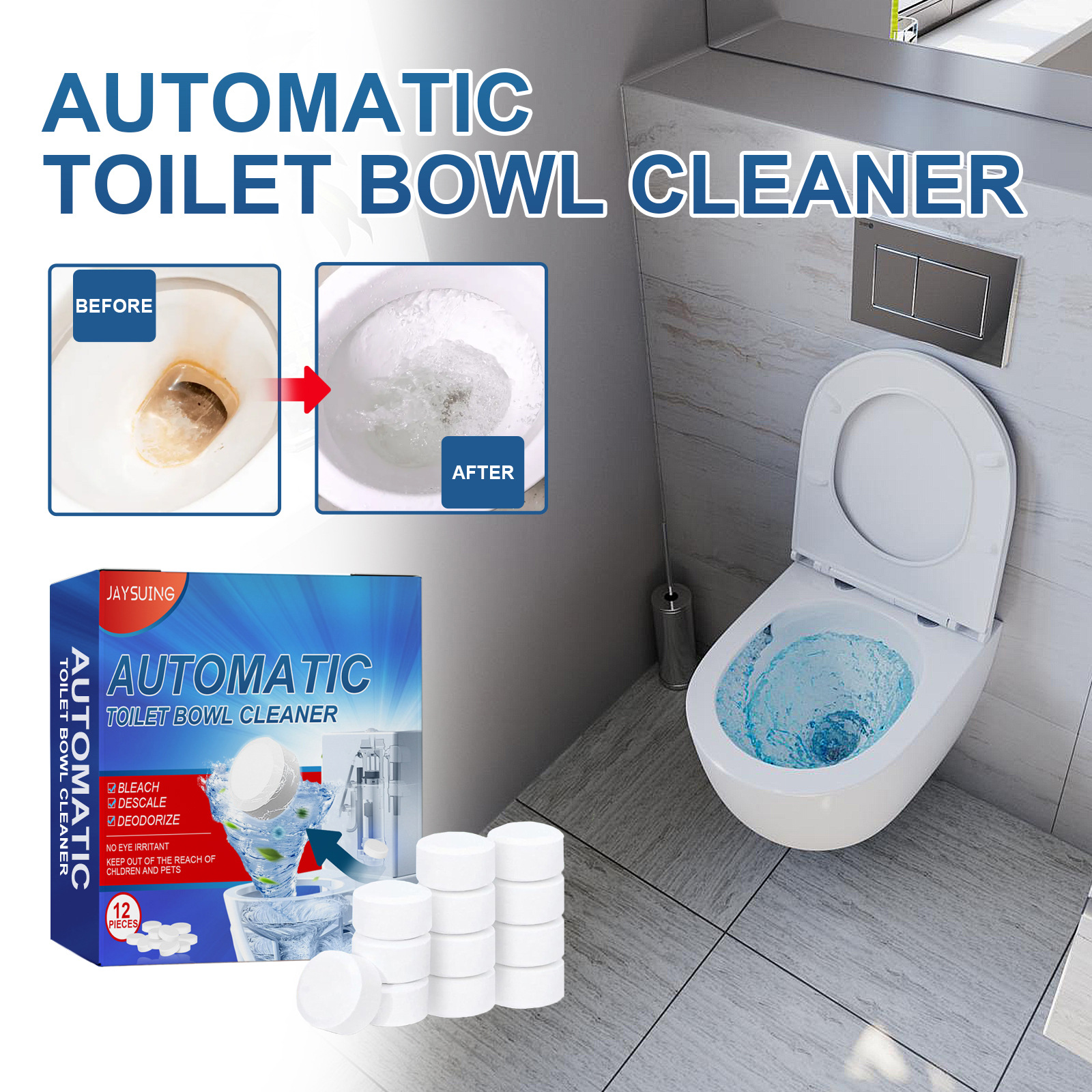 Household Toilet Bowl Odor Removal And Cleaning Effervescent Tablets