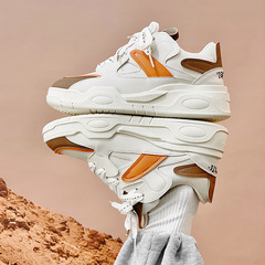 小眾設計黑武士版本大麵包鞋休閒新款國潮牌老爹情侶鞋運動滑板鞋