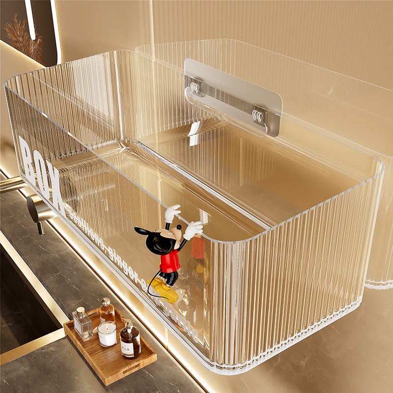 Bathroom Storage Rack Bathroom Toilet Toilet Punch-Free Wall-Mounted Washbasin Wall Cosmetics Storage Rack