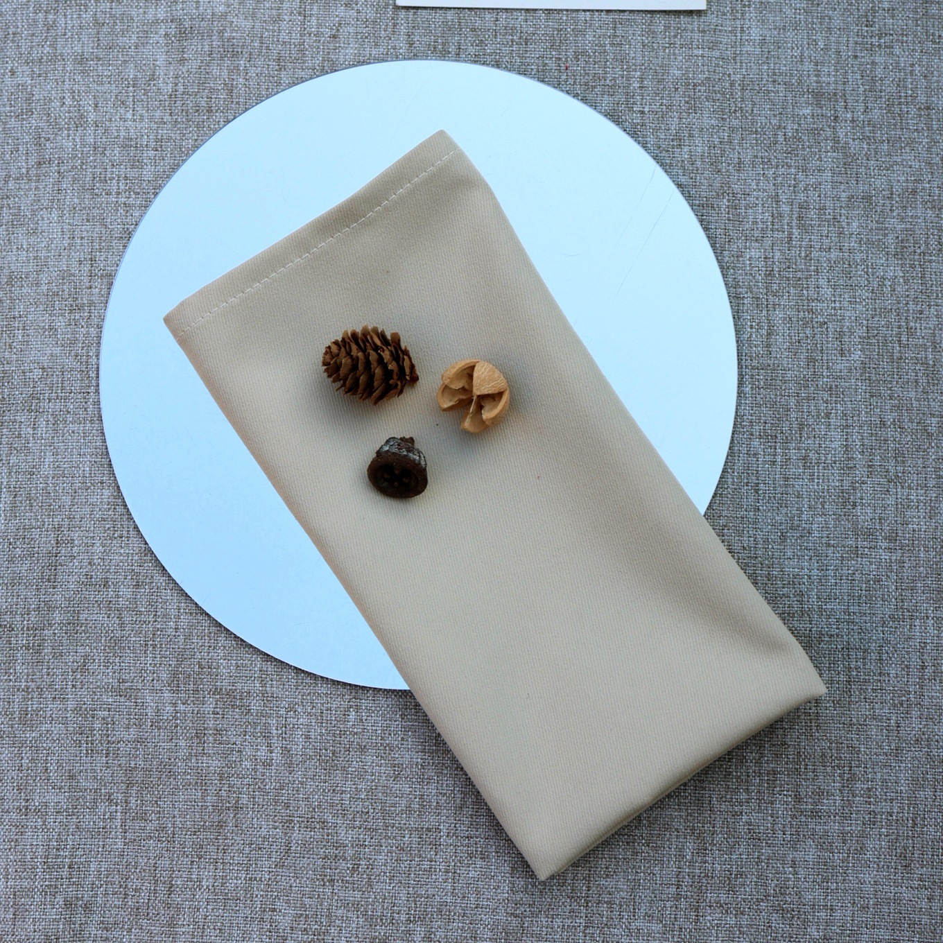 Servillas algodón poliéster servillas cuadradas hotel de boda transfronterizas decoración de mesa de comedor occidental almohadilla de Navidad servillas