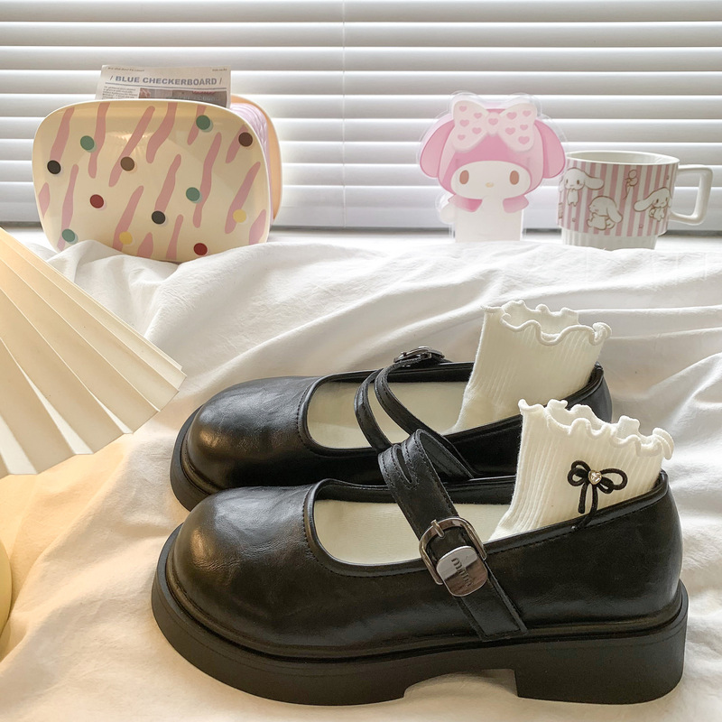 卓诗款玛丽珍女鞋2025新款学院风单鞋女夏季黑色配裙子jk小皮鞋女|undefined