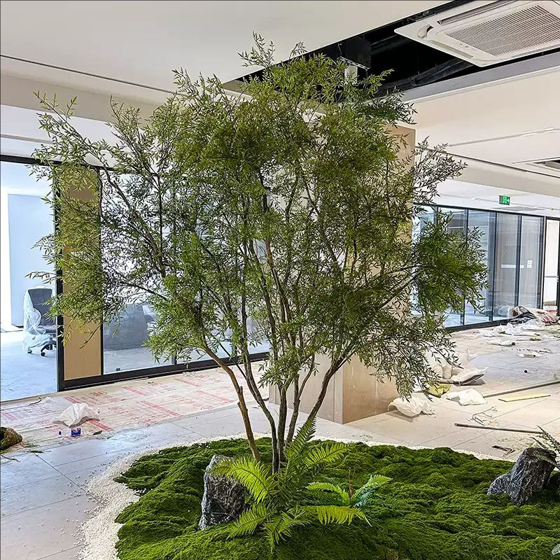 高級南天竹人工観葉植物、偽物の木、中国風室内外新シンプル造園装飾木、人工観葉植物卸売|undefined