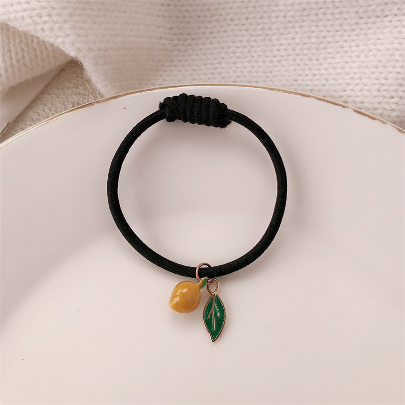 Mujeres coreanas de fresa calabaza cuerda de cabello encantadora tocado rojo simple correa de correa de correa