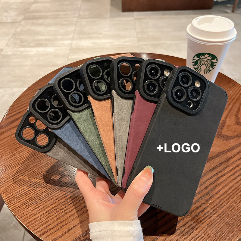 Faux Leather Apple Logo Suitable for Iphone18Promax Phone Case Apple 18 17Pm 18Pro 16