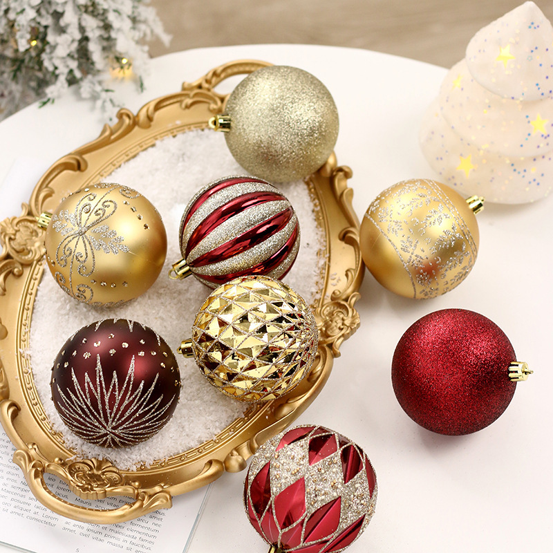国境を越えた新製品クリスマス装飾品8cm/16個の精品彩色クリスマスボールセットクリスマスツリー飾り|undefined