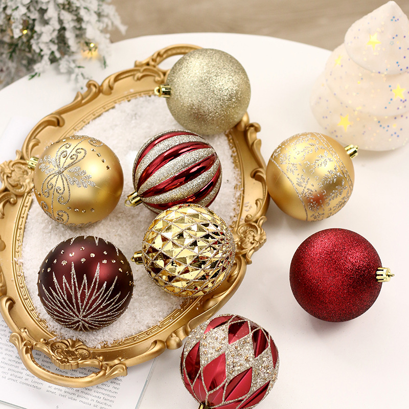 Transfronteriza nuevas decoraciones de Navidad 8CM/16 boutique pintado bolas de Navidad traje adornos de árbol de Navidad