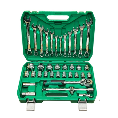 Cross-Border 121-Piece Chrome Vanadium Steel Mühərrik tənzimləmə alətləri - 37-piece-set-24-teeth-37-ratchet-wrench-42
