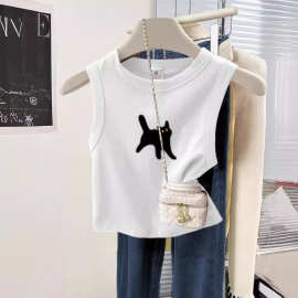 美式酷辣短款吊带小背心女夏季高级感酒红色内搭外穿无袖打底上衣
