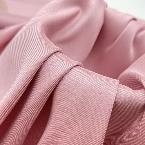 Elastic Korean satin crepe de chine fabric for fashion suits, dresses, and wedding gowns, soft and draping, high-end.