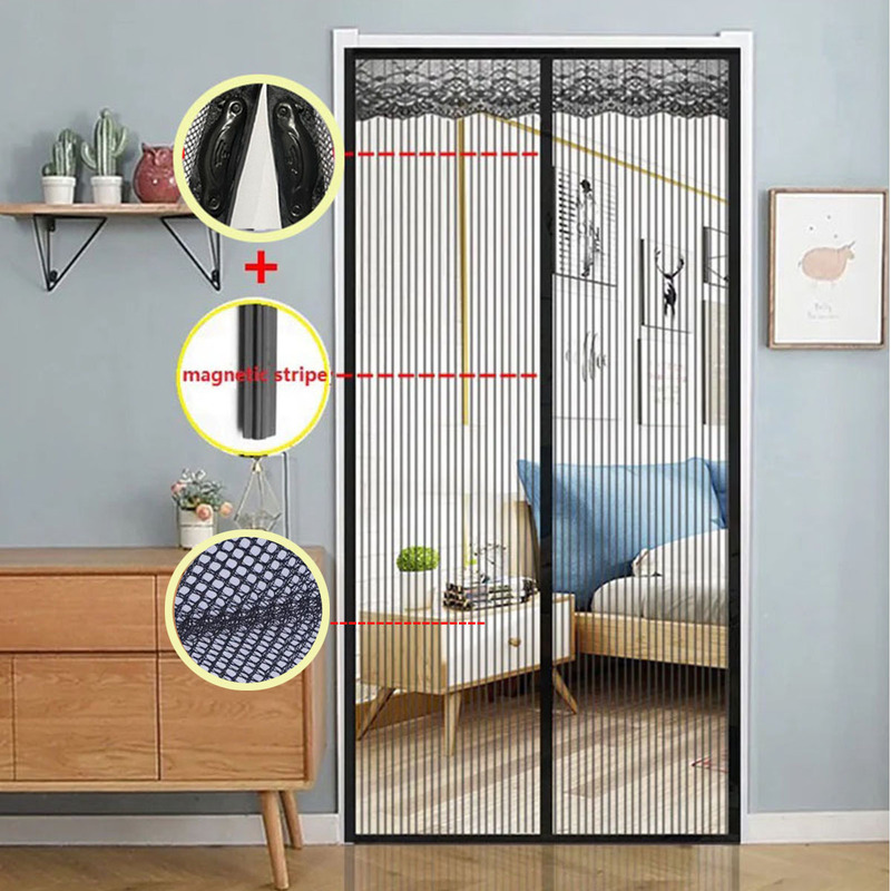 Summer Bedroom Home Partition Anti-Mosquito Door Curtain Automatic Closing and Free Entry and Exit Magnetic Screen Door Home Summer Bedroom Home Partition Anti-Mosquito Door Curtain Automatic Closing and Free Entry and Exit Magnetic Screen Door Home