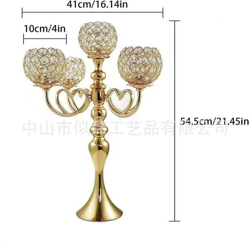 Amazon boda apoyos amor 5-cabeza candelabro luz creativa decoración de lujo hogar romántico decoración de la vela